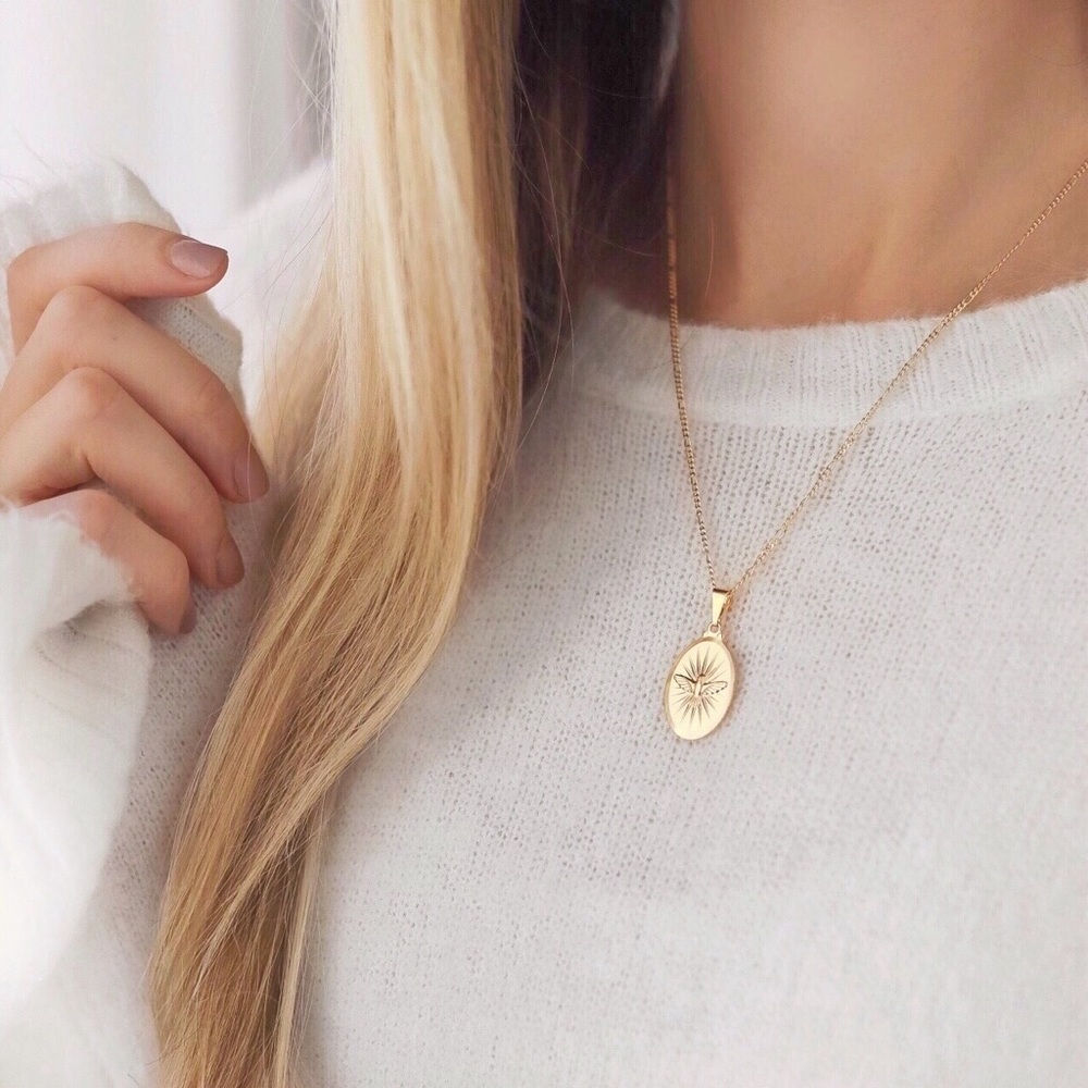 Dove Spirit Necklace | 18k Gold Filled - Picture 1 of 8